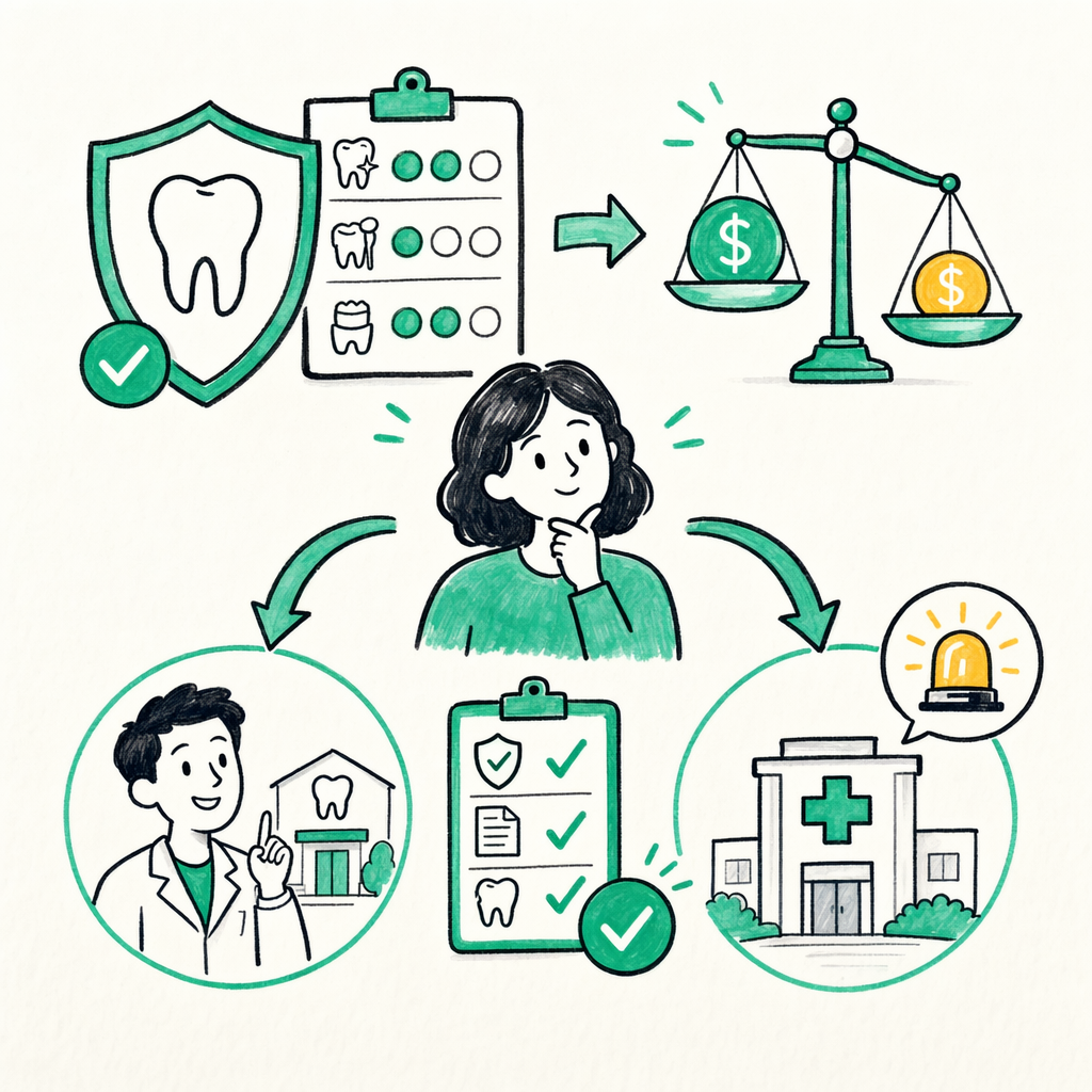 Illustration: Dental insurance and emergencies, in plain words