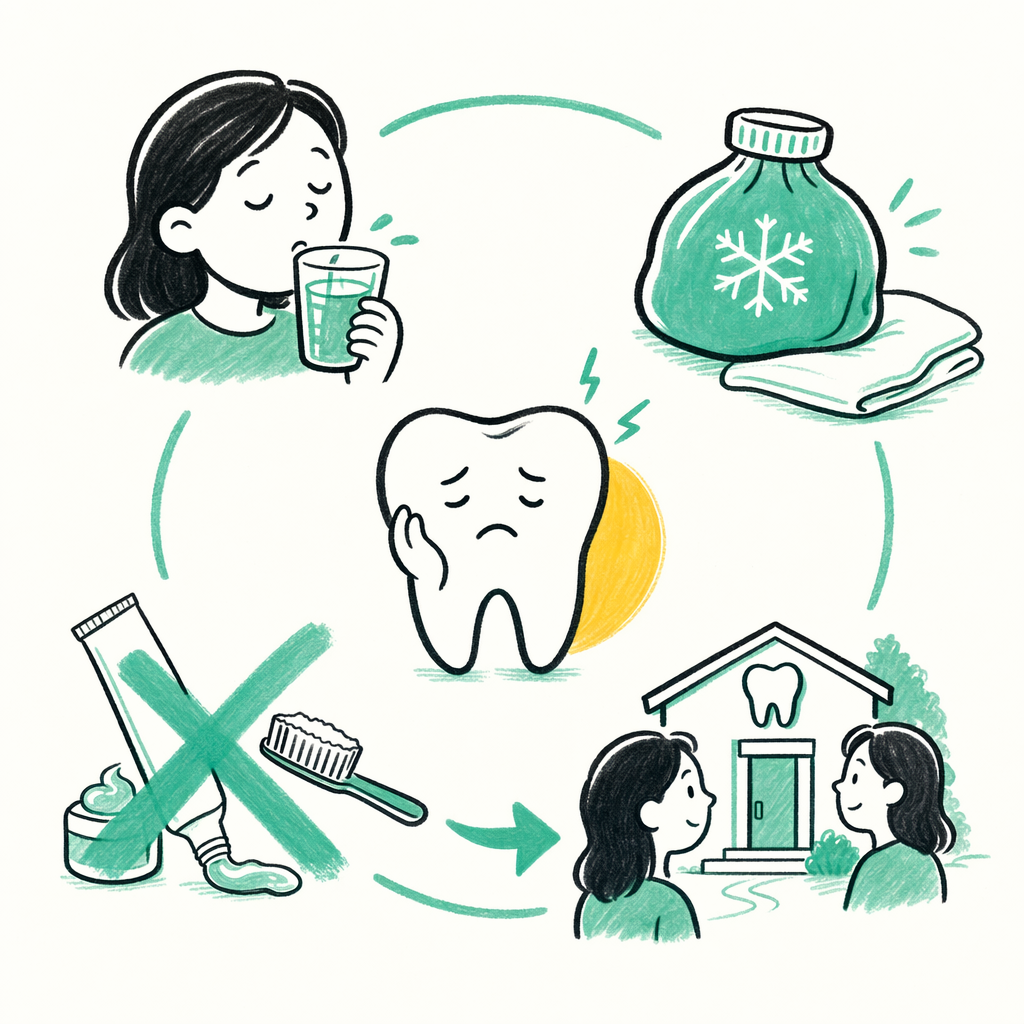 Illustration: Safe first aid for tooth pain