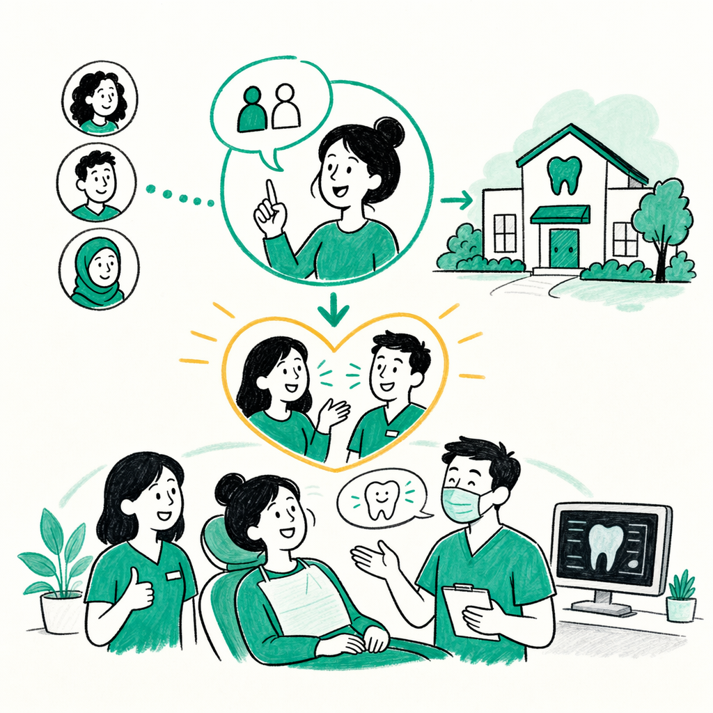 Illustration: Getting help at the dentist in your language