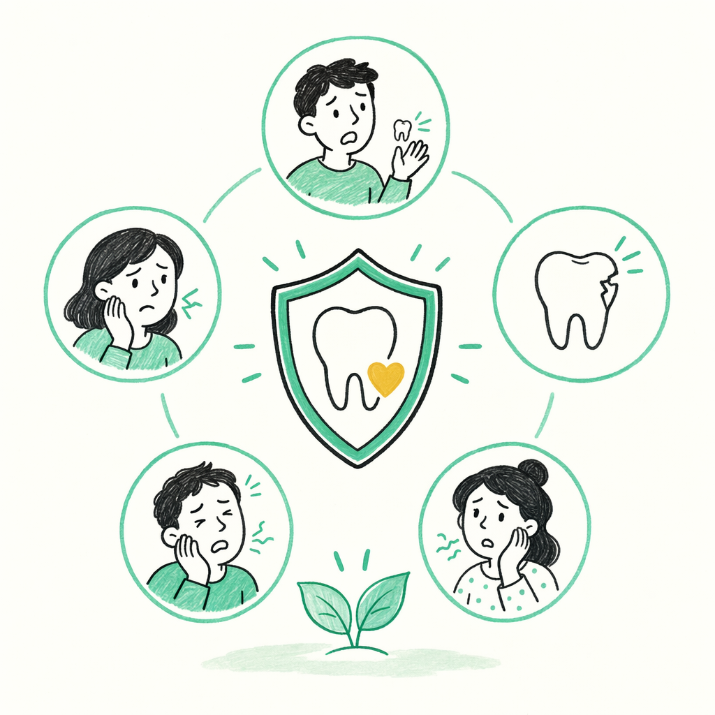 What counts as a dental emergency — illustration