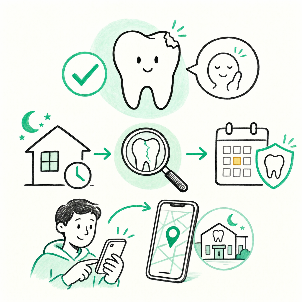 Illustration: Chipped tooth with no pain — is it urgent?