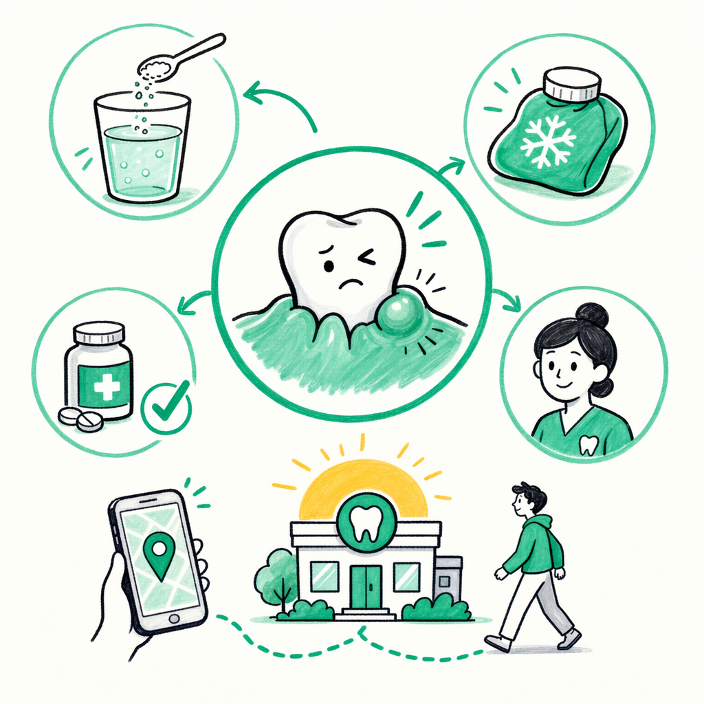 Illustration: Gum boil or pimple — what to do