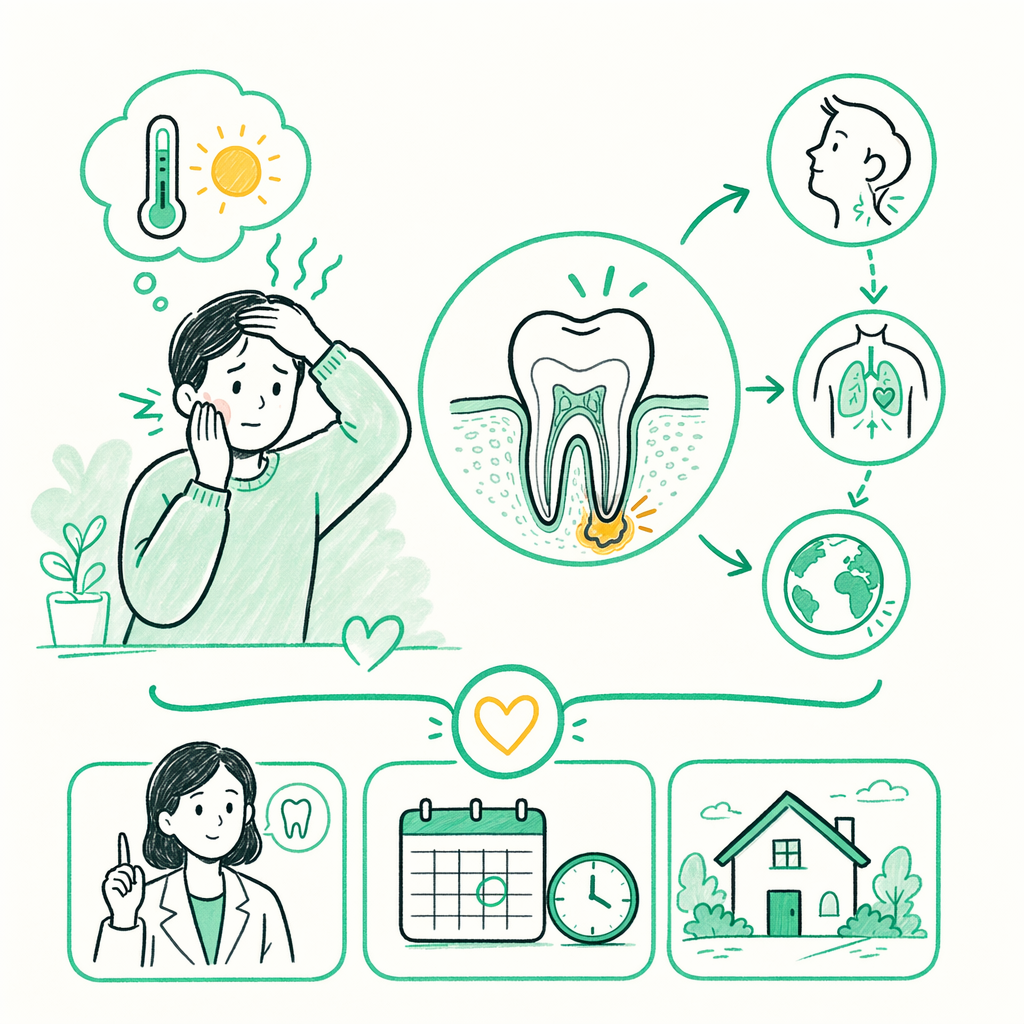 When fever with tooth pain is more urgent — illustration