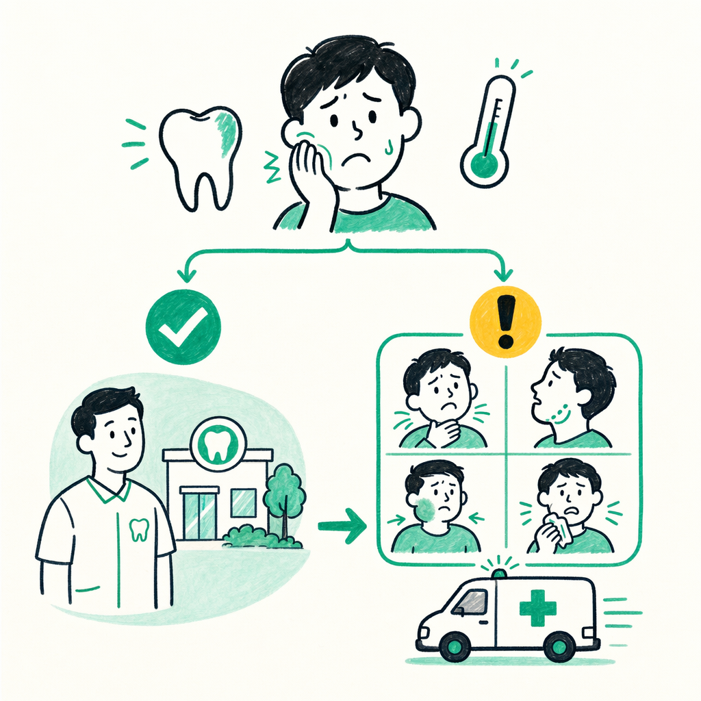 Illustration: Tooth pain with a fever — when to worry