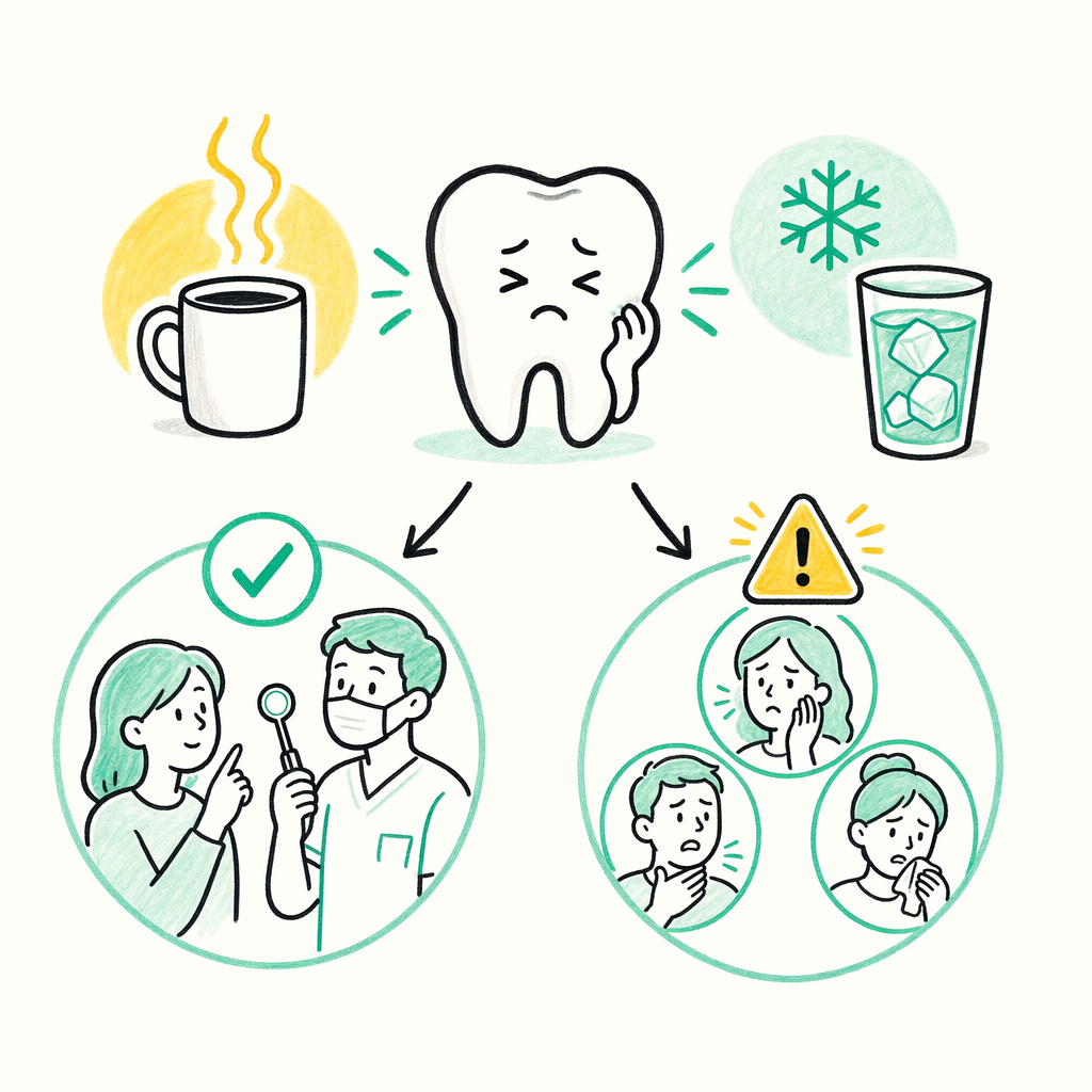 Illustration: Sudden tooth sensitivity to hot and cold