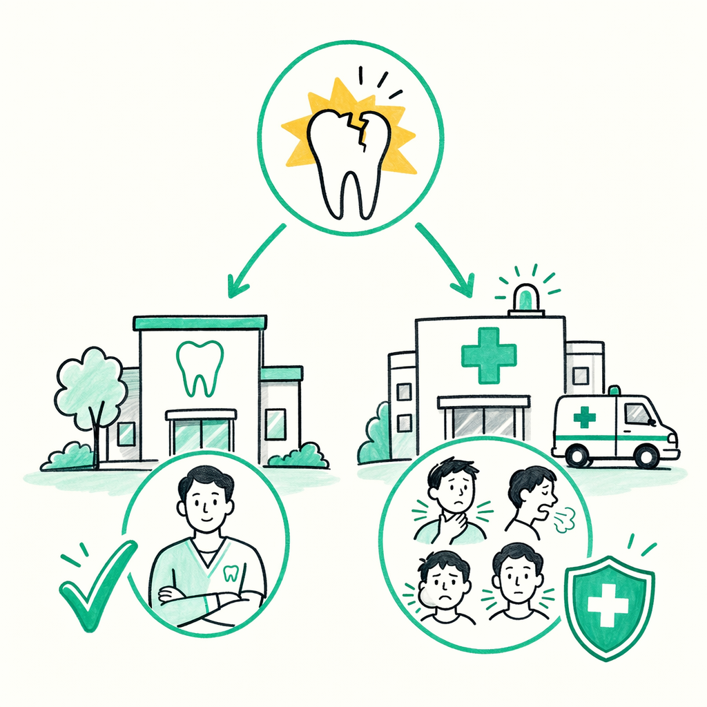 Illustration: Emergency tooth extraction