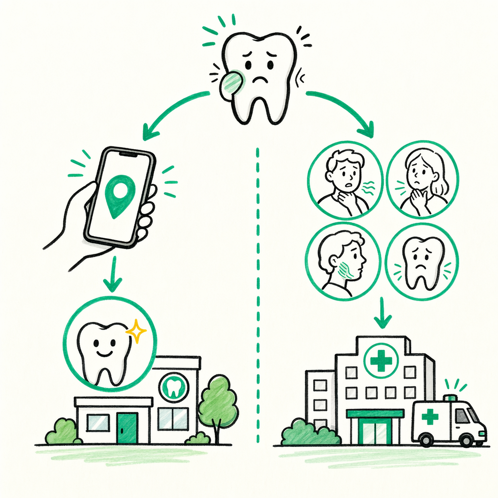 Illustration: Same-day emergency dental care